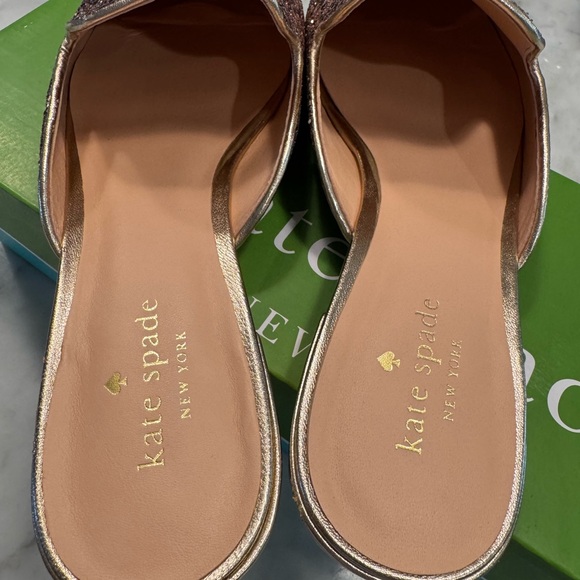 Kate Spade Andra Rose Gold Glitter Mules - Picture 4 of 10